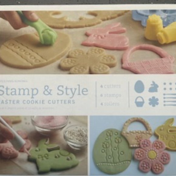 Williams Sonoma - Easter Cookie Cutters - Stamp & Style Set - Picture 1 of 8